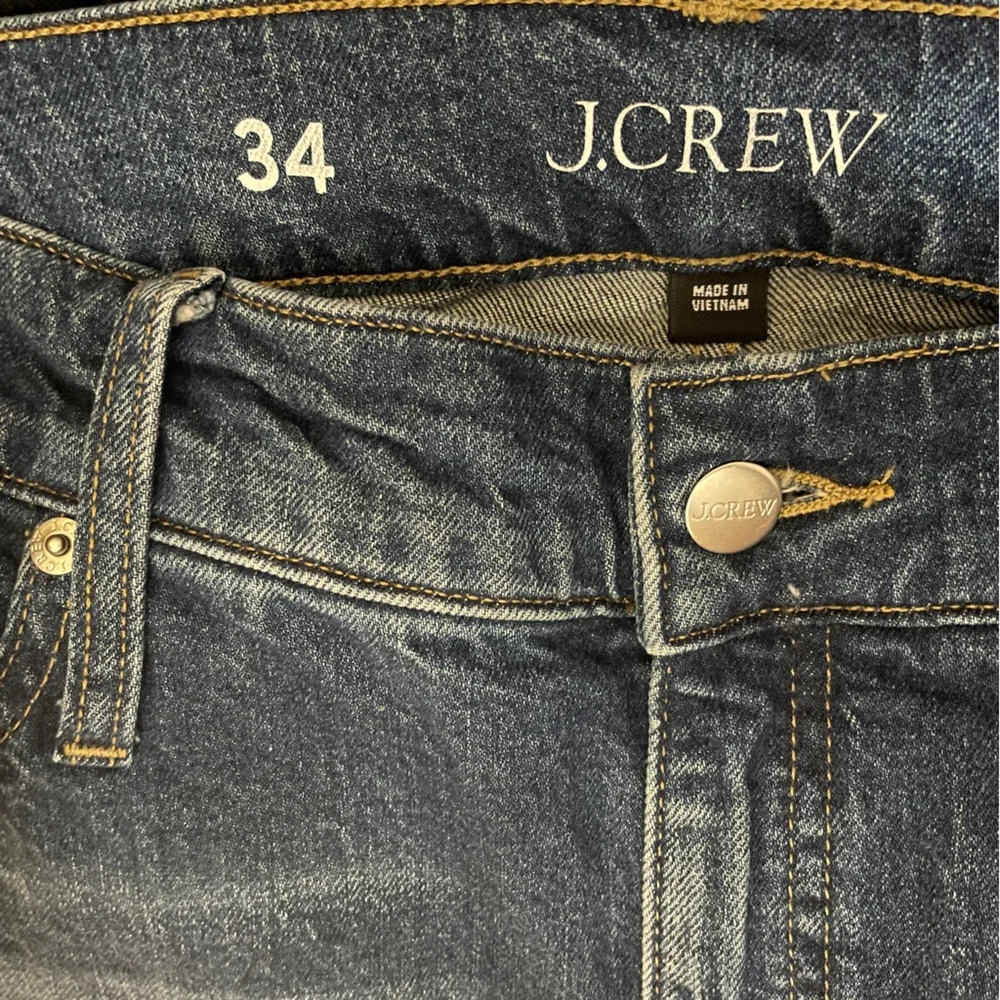 J. Crew Denim Trouser 1996 Semi-Stretch Resin Rinse Wide Leg Jeans Size 34 CC566